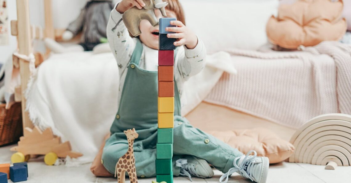 Top 10 Custom Anime Lego Minifigures That Will Transform Your Collection 7 a young child engaged in creative play with colorful wooden blocks indoors
